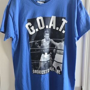 Blue G.O.A.T. Graphic Tee by